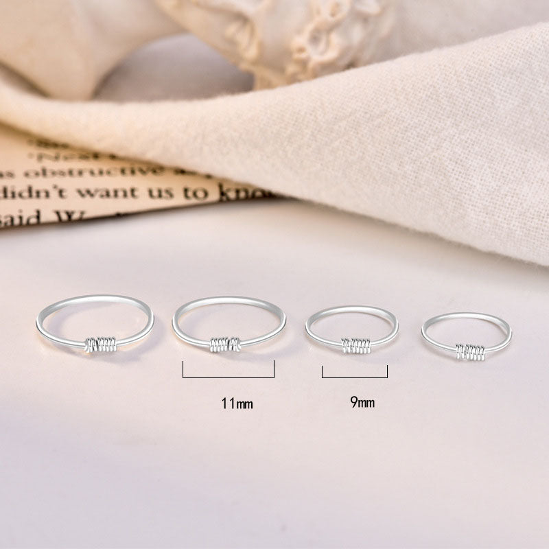 Minimalist Spiral Twisted Circle 925 Sterling Silver Huggie Hoop Earrings