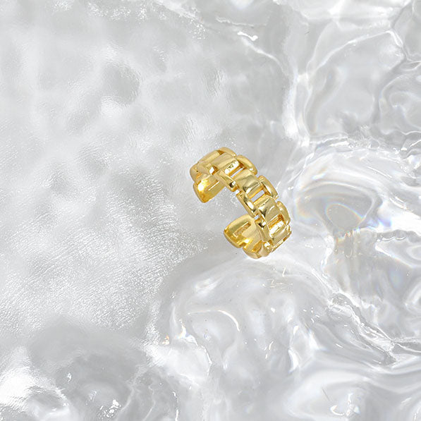 Fashion Box Chain 925 Sterling Silver Non-Pierced Earring(Single)