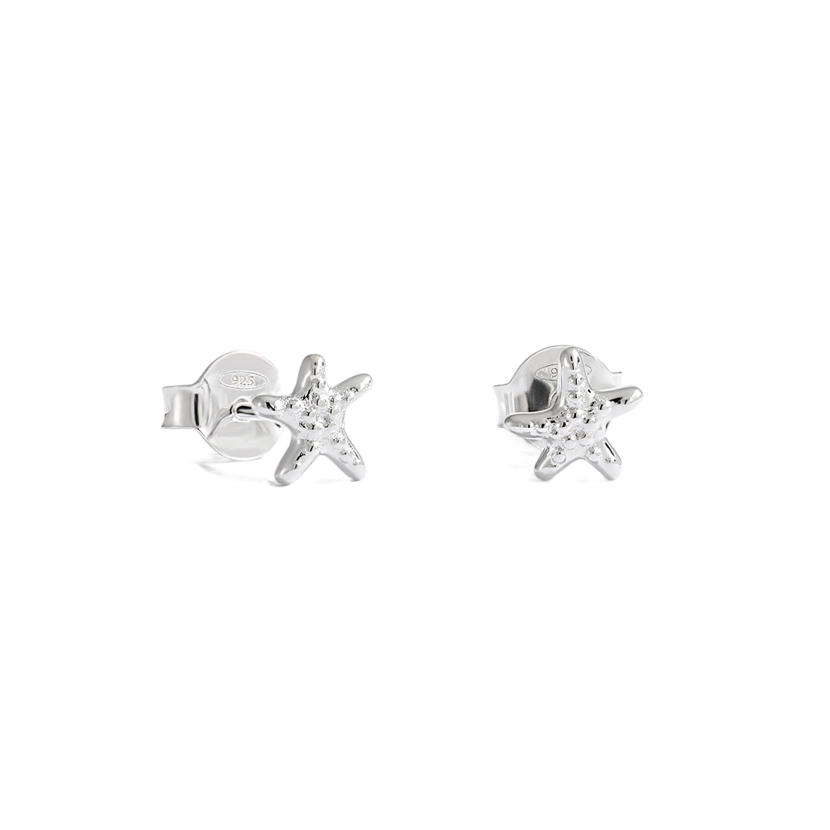 Cute Mini Beads Star 925 Sterling Silver Stud Earrings