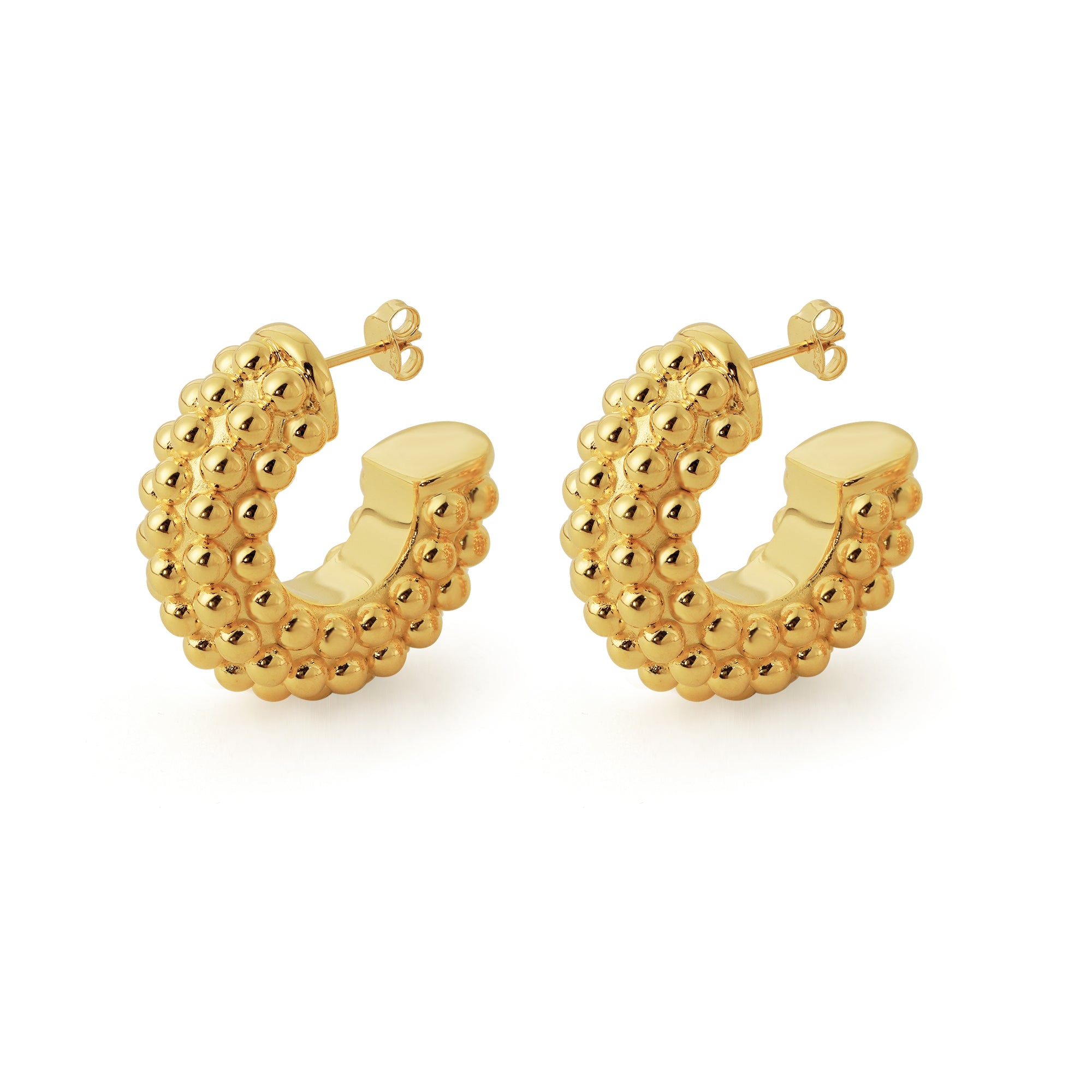 Electroforming Chunky Hollow Large Light Bold Look Exaggerated Jewelry 999 Sterling Silver Round Hoop Statement Earrings (Pre-Sale)