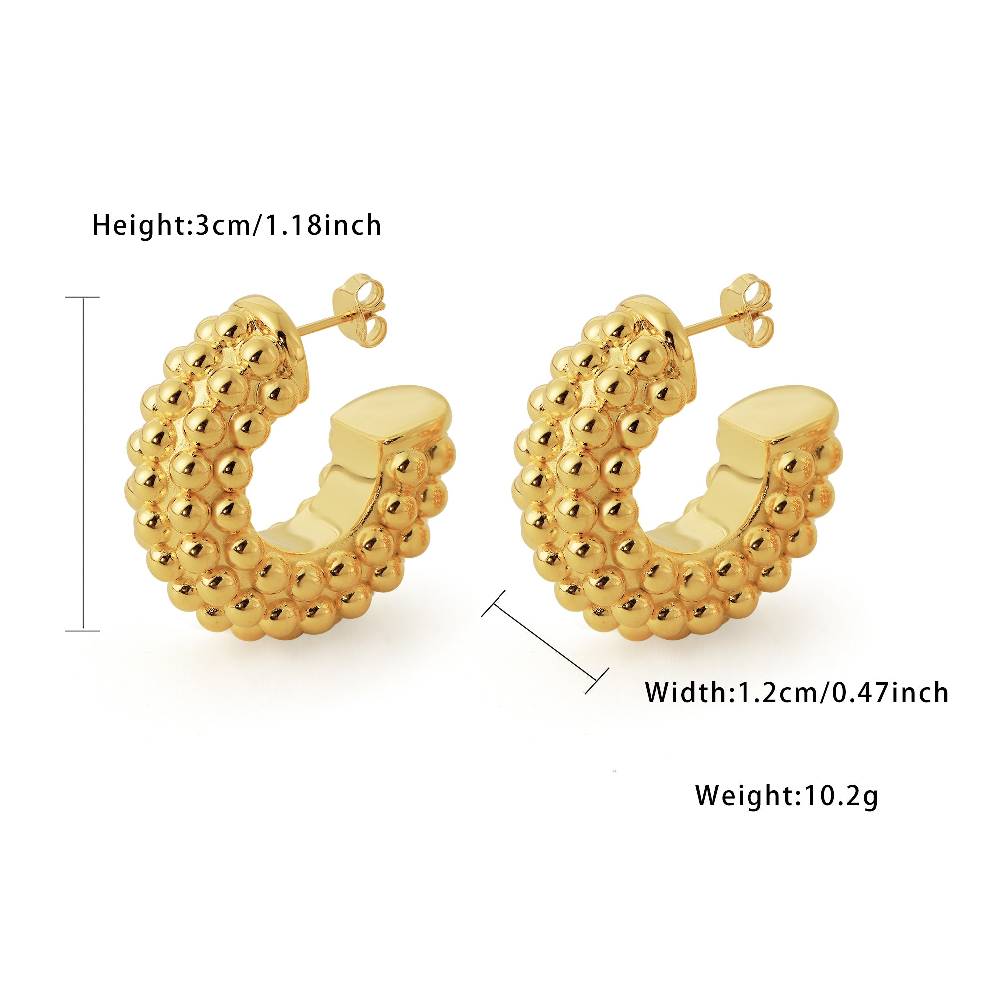 Electroforming Chunky Hollow Large Light Bold Look Exaggerated Jewelry 999 Sterling Silver Round Hoop Statement Earrings (Pre-Sale)