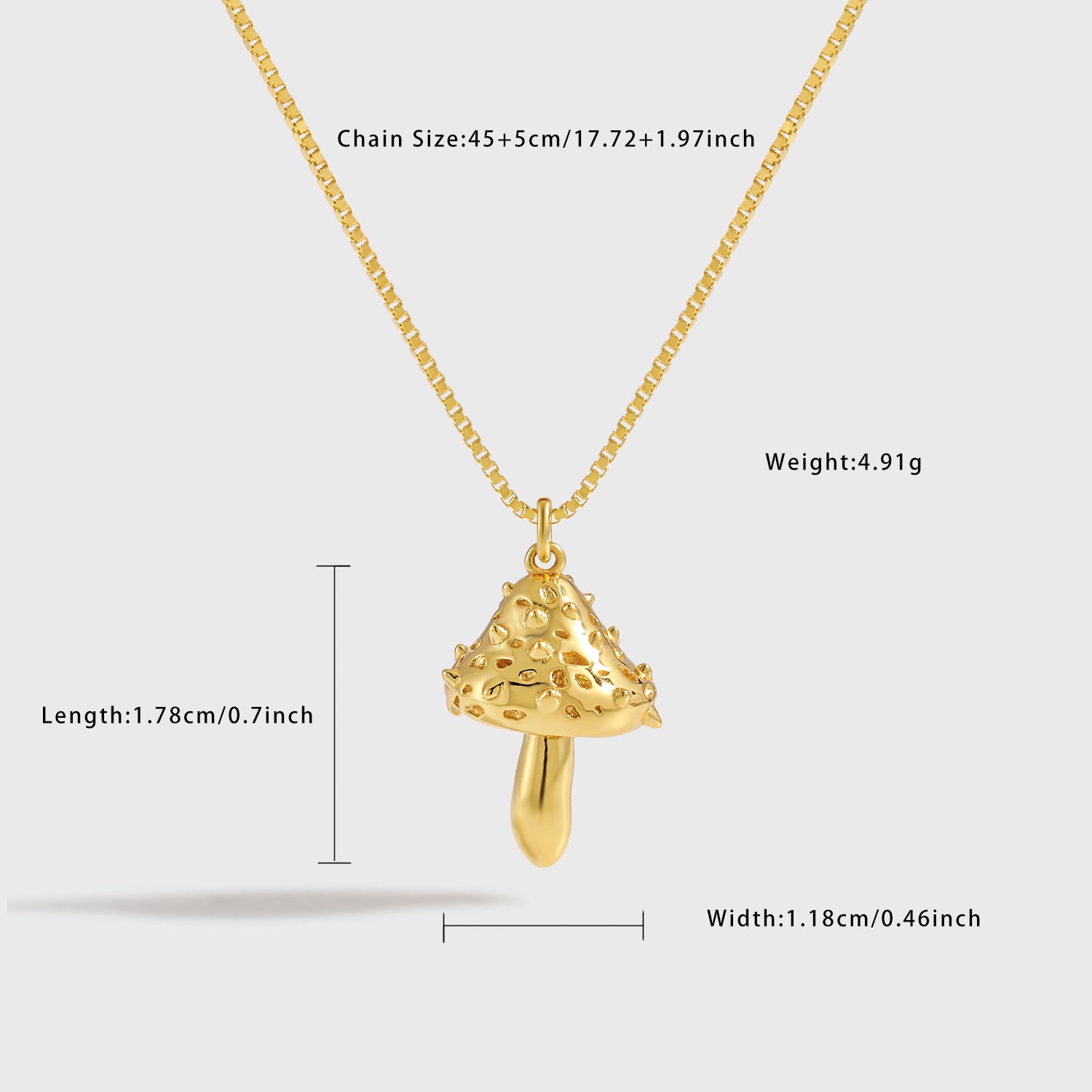 Fine Jewelry For Women Friend's Irregular Rivet Mushroom 925 Sterling Silver Trendy Hypoallergenic Necklace